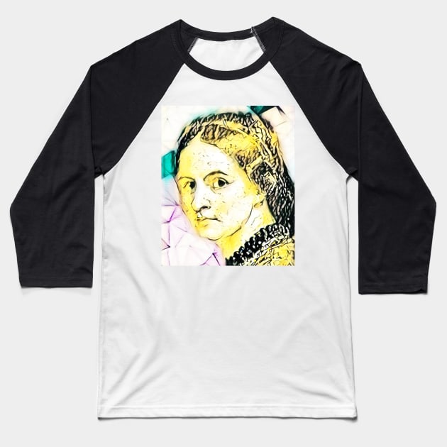 Anne Bronte Portrait | Anne Bronte Artwork 3 Baseball T-Shirt by JustLit